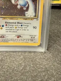 Pokemon Lugia Neo Genesis Unlimited Holo Rare #9 PSA 7 - Image 5