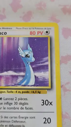 1999 Pokemon FRENCH 1st Edition Base Set Draco-Dragonair 18/102 - Image 5