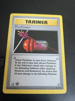 Pokemon Cards Pluspower 84/102 Non Holo 1st Edition Shadowless Base Set NM - Image 1