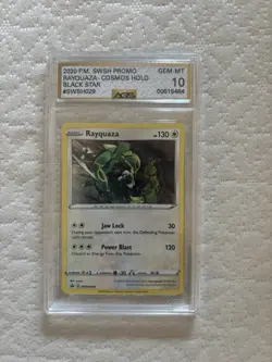 Pokemon Rayquaza SWSH029 Cosmos Holo Black Star Promo AGS 10 GEM MINT - Image 1