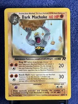 Pokemon TCG Dark Machoke Team Rocket 40/82 Unlimited Uncommon Card WOTC LP - Image 1