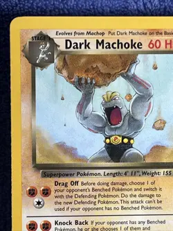 Pokemon TCG Dark Machoke Team Rocket 40/82 Unlimited Uncommon Card WOTC LP - Image 2