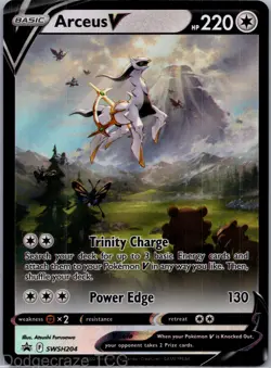 Arceus V SWSH204 Promo SWSH Black Star Pokemon NM - Image 1