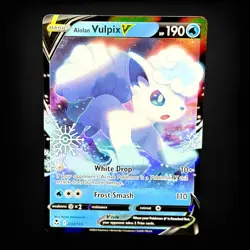 Pokemon Alolan Vulpix V 033/195 Snowflake Stamp Holiday Promo N - Image 1