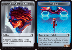NM Foil Chandra, Spark Hunter Emblem/Vehicle Token Creature, MTG, Aetherdrift - Image 1