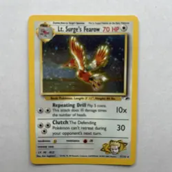 Pokemon TCG Lt. Surge's Fearow Holo Rare Gym Heroes - Image 1