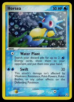 Pokemon Card - Horsea Team Rocket Returns 58/109 Common Reverse Holo STAMPED - Image 1