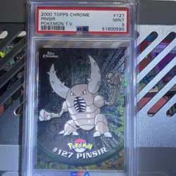 2000 Pokemon Topps Chrome Pinsir PSA 10 #127 LOW POP - Image 1