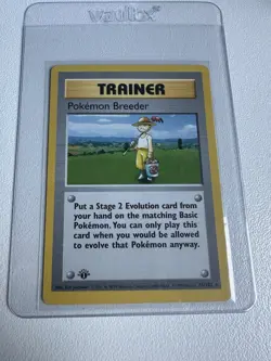 Pokemon Breeder RARE 1st Edition Base Set 76/102 WOTC Pokemon 1999 - Image 1