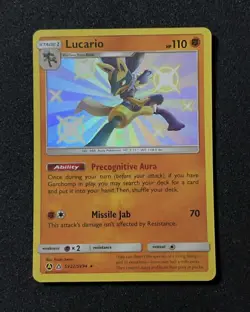 Lucario SV22/SV94 Hidden Fates Sun & Moon Shiny Holo Rare - Pokemon TCG - Image 1