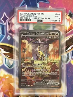 Pokemon TCG Raging Bolt EX Scarlet & Violet Temporal Forces 208/162 SIR PSA 9! - Image 1