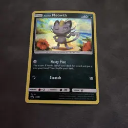 Pokemon TCG Alolan Meowth - SM51 SM Black Star Promo SM51 Holo Promo #SM51 - Image 1