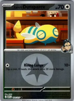 Larry's Dunsparce (Energy Symbol) 163/217 Ascended Heroes Pokemon TCG NM Reverse - Image 1