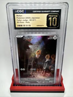 Pokemon TCG Meltan 081/071 Cyber Judge 2024 AR Holo Japanese CGC Pristine 10 - Image 1