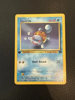 Squirtle Team Rocket Common MP Pokemon 68/82 1st Edition - Image 1