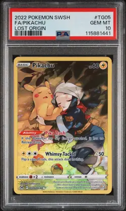 PSA 10 Pikachu TG05/TG30 Swsh11: Lost Origin Trainer Gallery Holo - Image 1