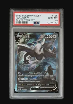 Pokemon 2022 Lugia V 186/195 Alt Art Silver Tempest GEM MINT PSA 10 - Image 1