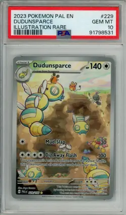 2023 POKEMON PAL EN-PALDEA EVOLVED ILLUSTRATION RARE #229 DUDUNSPARCE PSA 10 - Image 1