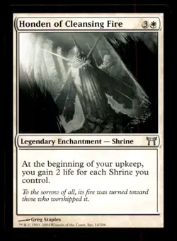 MTG Honden of Cleansing Fire LP Light Play Champions of Kamigawa [1211] - Image 1