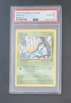 PSA 10 Gem Mint Base Set 2 Weedle 2000 Pokemon Wotc Vintage - Image 1