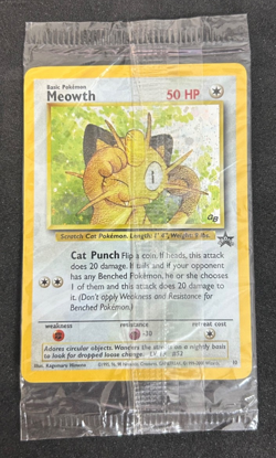 2000 POKEMON BLACK STAR PROMO GAME BOY #10 MEOWTH - SEALED (NM) - Image 1