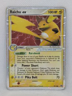 Raichu ex 97/106 Emerald Holo Rare Pokemon TCG Nintendo Pikachu - Image 1