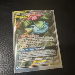 Pokemon TCG Venusaur & Snivy GX TAG TEAM GX Promo Full Art Holo SM229 - Image 1