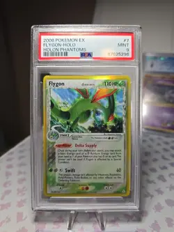 PSA 9 Flygon 2006 Pokemon EX #7 Flygon-Holo Holon Phantoms - Image 1