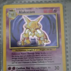 Pokemon Alakazam Base Set 001/102 Holo Rare Stage 2 80 HP English - Image 1