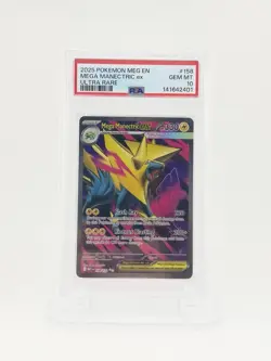 2025 POKEMON MEG EN-MEGA EVOLUTION ULTRA RARE #158 MEGA MANECTRIC EX PSA 10 - Image 1