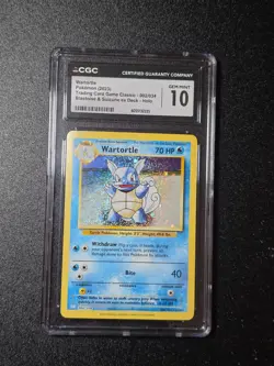 Pokemon TCG CGC Gem Mint 10 Wartortle 002/034 Classic Holo English Rare - Image 1