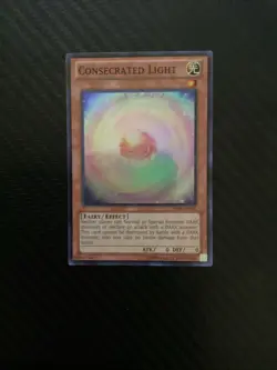 Yugioh 1x Consecrated Light AP04-EN006 Super Rare Unlimited Edition Near Mint - Image 1