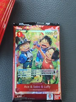 Ace & Sabo & Luffy OP13-007 SR Carrying on His Will ONE PIECE Card Game English - Image 1