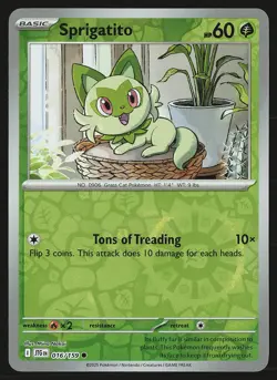 SV09: Journey Together Sprigatito #016/159 Reverse Holo Pokemon Card - Image 1