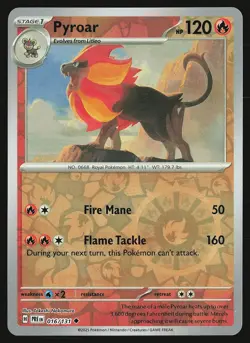 SV: Prismatic Evolutions Pyroar #016/131 Reverse Holo Pokemon Card - Image 1
