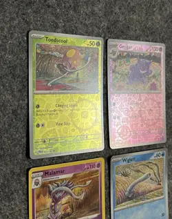 Tomokazu Komiya Art Reverse Holo Pokemon Card TCG Lot Gengar Toedscool Wiglett - Image 3