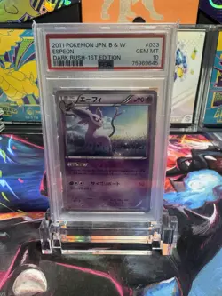 Espeon Dark Rush 1st Ed Japanese Pokemon Card 033/069 PSA 10 Gem Mint - Image 1