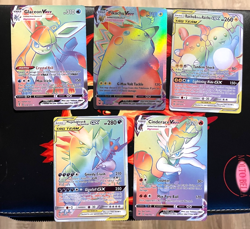 5 RARE RAINBOW POKEMON CARDS IN VGC - Image 1