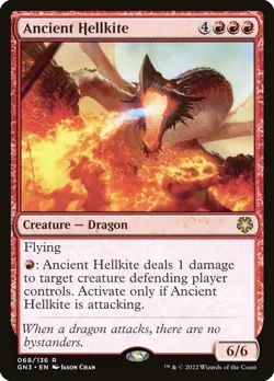MTG ANCIENT HELLKITE 068 - GAME NIGHT FREE-FOR-ALL GN3 - RED 6/6 DRAGON - Image 1