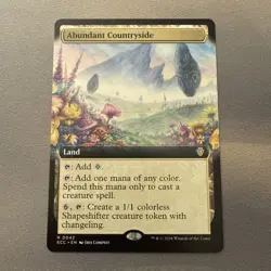 Abundant Countryside MINT Extended Art 42 Lorwyn Eclipsed ECC MTG Rare Unplayed - Image 1