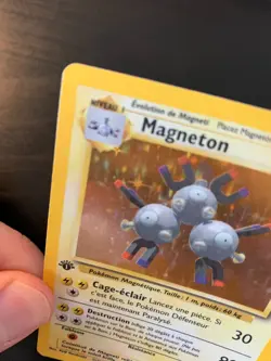 Carte Pokemon : Magneton 9/102 Edition 1 Set de Base Wizards Francaise - Image 2