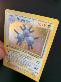 Carte Pokemon : Magneton 9/102 Edition 1 Set de Base Wizards Francaise - Image 3