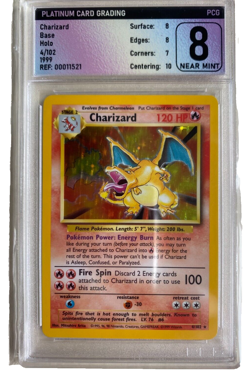 1999 Base Set Charizard Holo 4/102 PGS 8 NM/MINT Pokemon TCG WOTC - Image 1