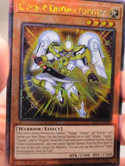 YuGiOh! Utopic Onomatopoeia (Quarter Century Secret Rare) RA04-EN028 1st Ed NM - Image 3