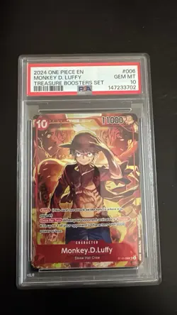 2024 ONE PIECE PROMOS TREASURE BOOSTERS SET #006 MONKEY D. LUFFY PSA 10 - Image 1
