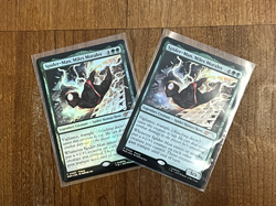 Two (2) MTG Spider-Man Miles Morales P0008 Foil Promo Cards - Web-Slinger's Kit - Image 1