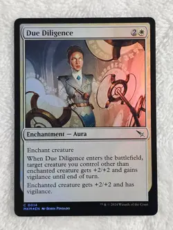 MTG Due Diligence FOIL #14 Murders at Karlov Manor Magic Gathering Card NM - Image 1