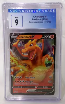 Pokemon Darkness Ablaze Holo Charizard V 019/189 CGC 9 Graded TCG Trading Card - Image 1