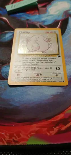 Pokemon Chansey Holo Rare Card #3/130 Base Set 2 WOTC TCG English - Image 4