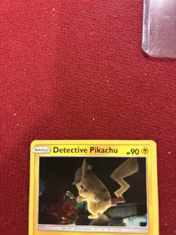 Detective Pikachu 10/18 HOLO Rare Sun & Moon Detective Pikachu Pokemon Card 2019 - Image 3